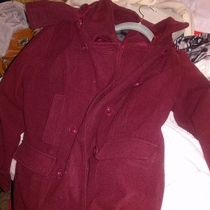 Meduim Maroon Jacket with Hoodie
